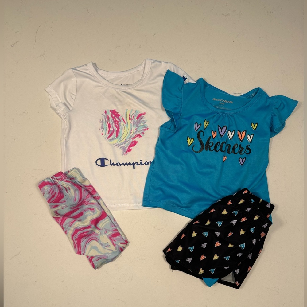 Champion White and Multicolor Kids Matching Set